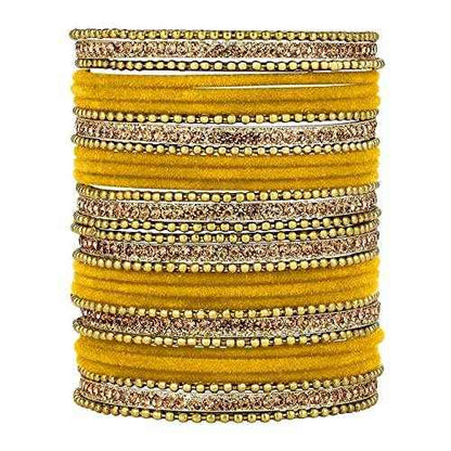 T4 Jewels Stones 18k Studded Latest Fashion Jewellery Beautiful Designer Metal Bangles Set - 72NO