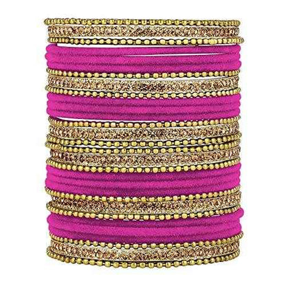 T4 Jewels Stones 18k Studded Latest Fashion Jewellery Beautiful Designer Metal Bangles Set - 72NO