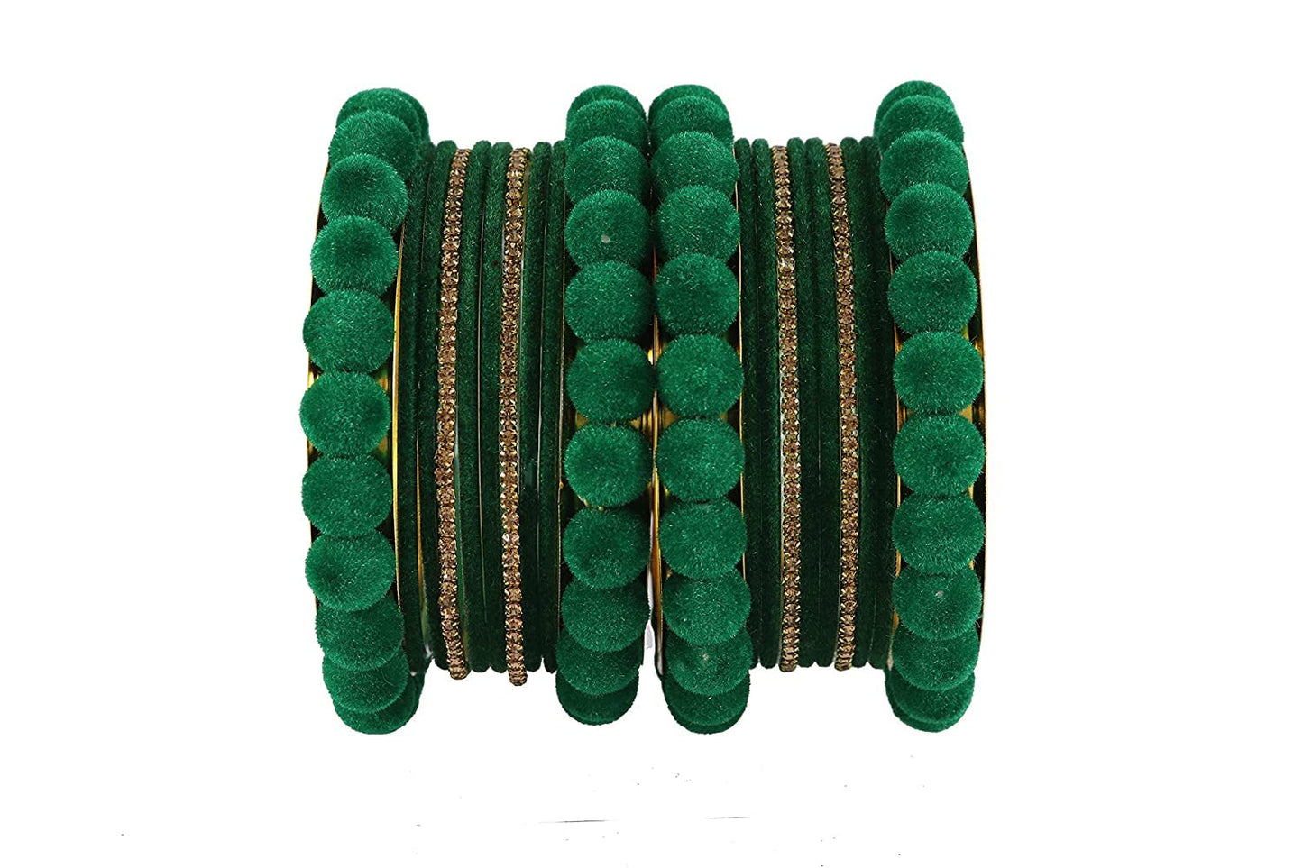 T4 Jewels Metal With Zircon Gemstone Studded Glossy Finished Traditional Bangle set T4 Jewels