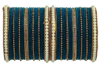 T4 Jewels Gold Plated Beautiful Fashion Jewellery Brass Metal Bangles Set(Set For 2 Hand) - 61NO
