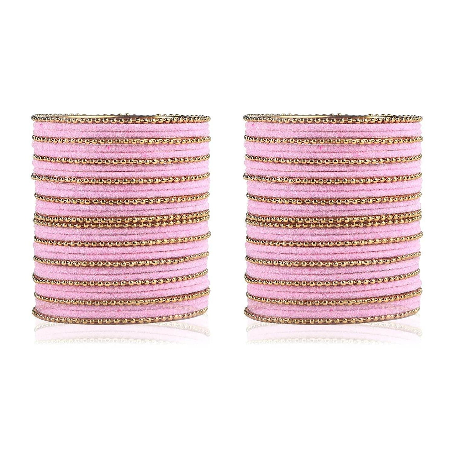 T4 Jewels Beautiful & Elegant Beads Studded Colourful Metal Bangles Set Fashion Jewellery - 110NO. T4 Jewels