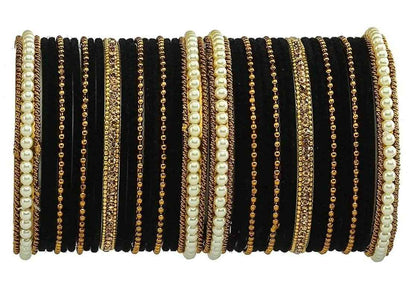 T4 Jewels Gold Plated Beautiful Fashion Jewellery Brass Metal Bangles Set(Set For 2 Hand) - 61NO