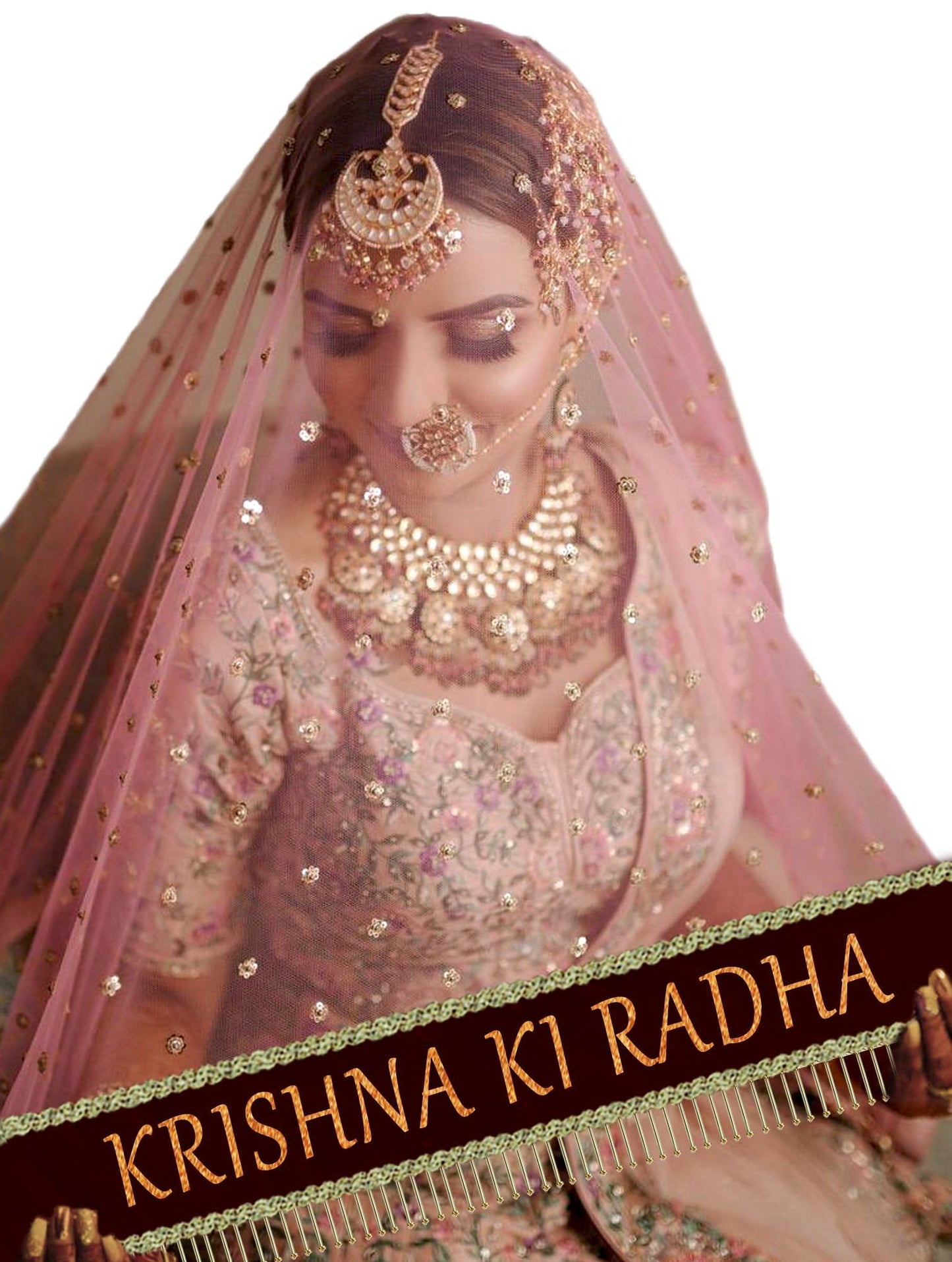 T4 Jewels Indian Women Designer Embroidered Net Dupatta for Bridal Name Entry Dupatta | Dulhan Chunari | Traditional Outfits - 2.25Meter (Pack of 1) (Dupatta only) pink3 2.5 MTR T4 Jewels