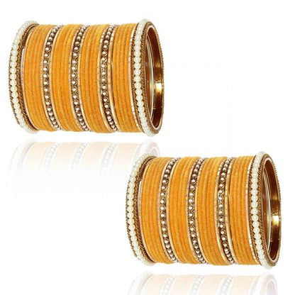 T4 Jewels Glossy Finish Beads Studded Latest Fashion Jewellery Stylish Bangles Set - 104NO