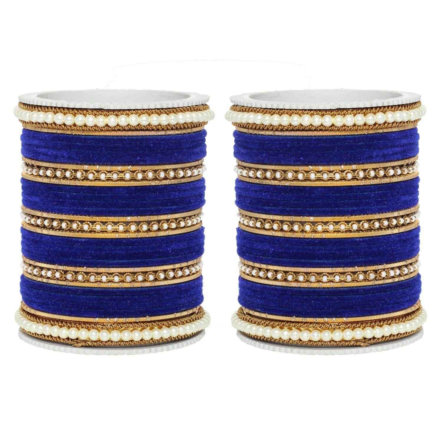 T4 Jewels Glossy Finish Beads Studded Latest Fashion Jewellery Stylish Bangles Set - 104NO