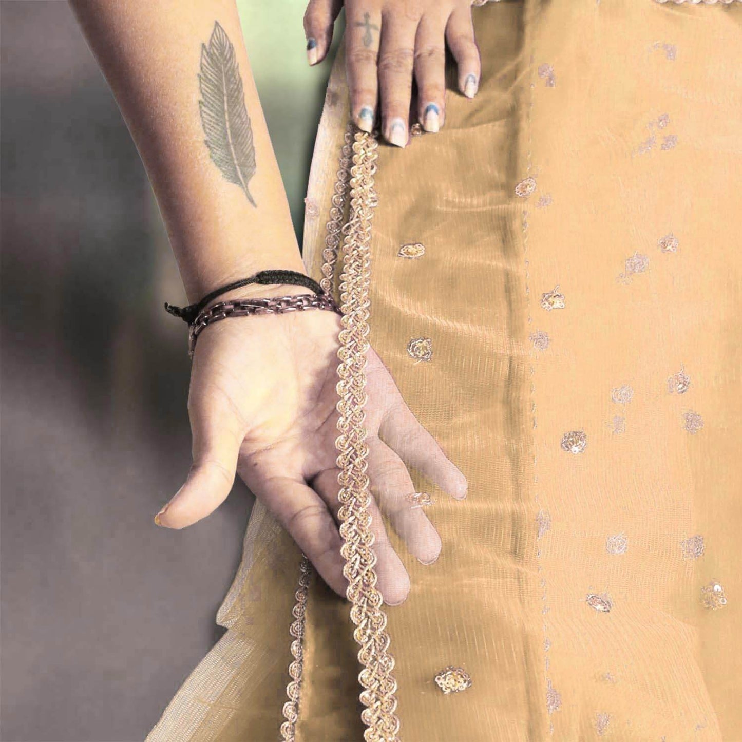 Customized Name Bridal Net Dupatta, Chunni for Wedding Day, Marriage, Special Occasion - 2.5 Meter T4 Jewels