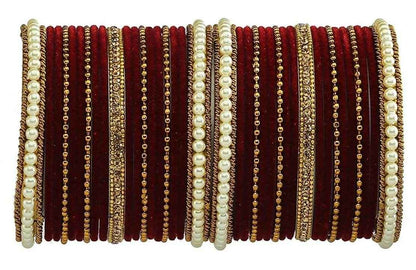 T4 Jewels Gold Plated Beautiful Fashion Jewellery Brass Metal Bangles Set(Set For 2 Hand) - 61NO