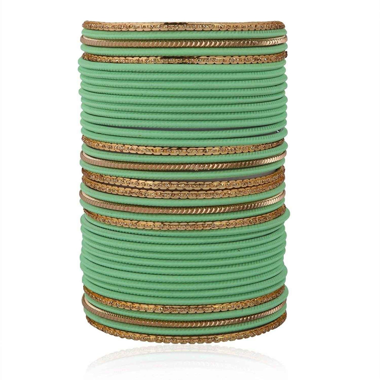 T4 Jewels Beautiful Matte Textured Red/Blue/Yellow/Green/Pink/Orange Colour Metal Bangles Set - 87NO