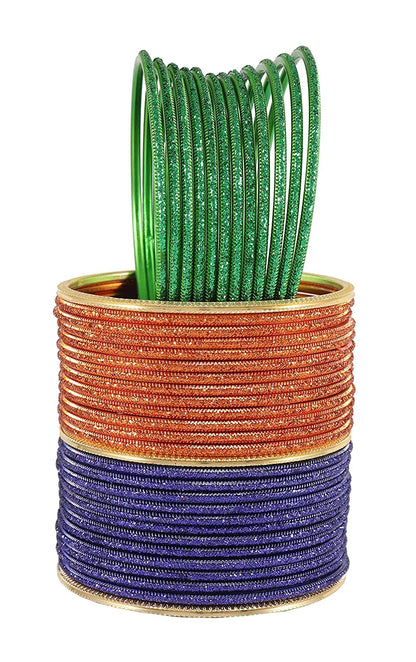 T4 Jewels Stylish Multi colour Metal Bangles set| Fancy Multicolour Bangles for women | Metal Chudi Set For Women | Women's Bangles T4 Jewels