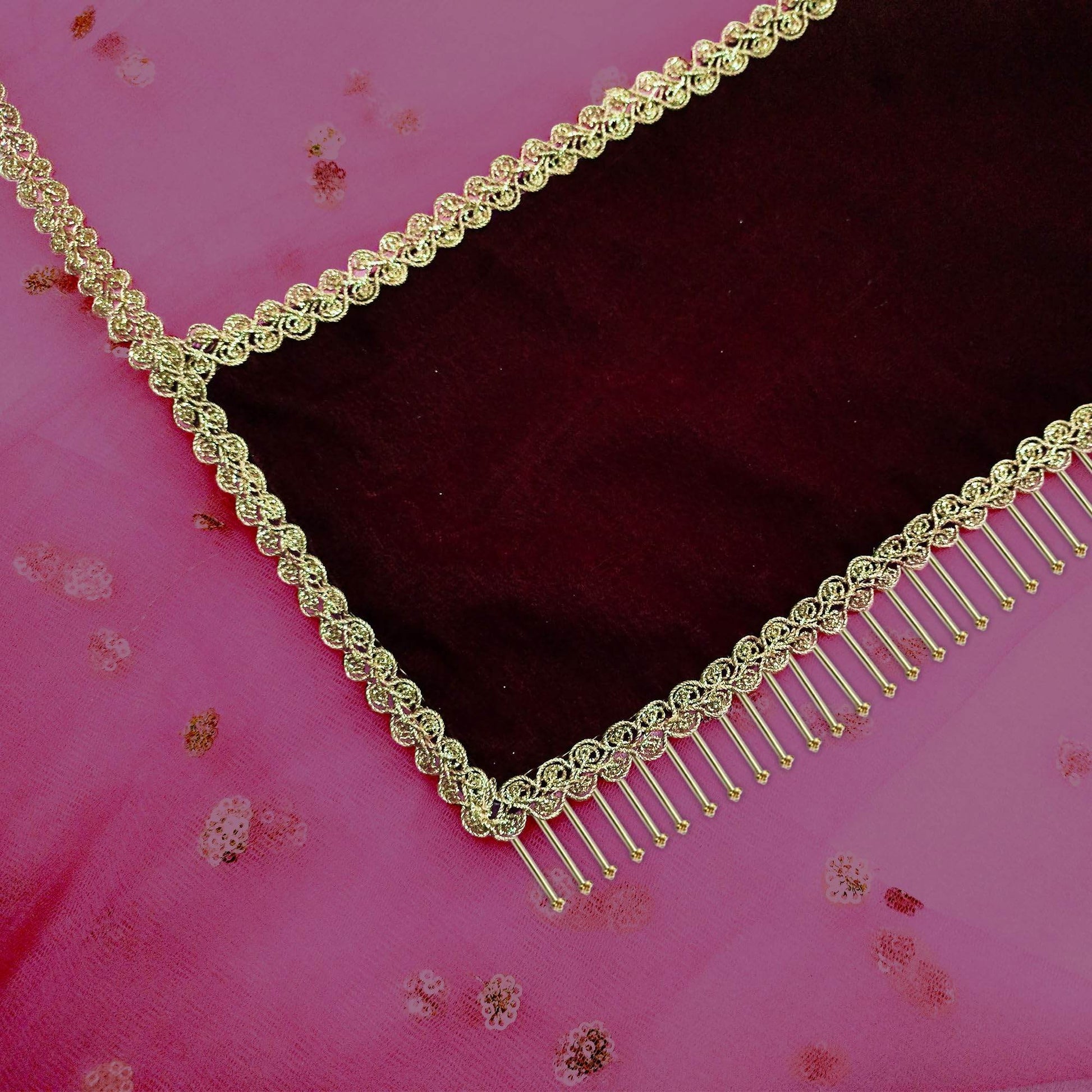 T4 Jewels Indian Women Designer Embroidered Net Dupatta for Bridal Name Entry Dupatta | Dulhan Chunari | Traditional Outfits - 2.25Meter (Pack of 1) (Dupatta only) T4 Jewels