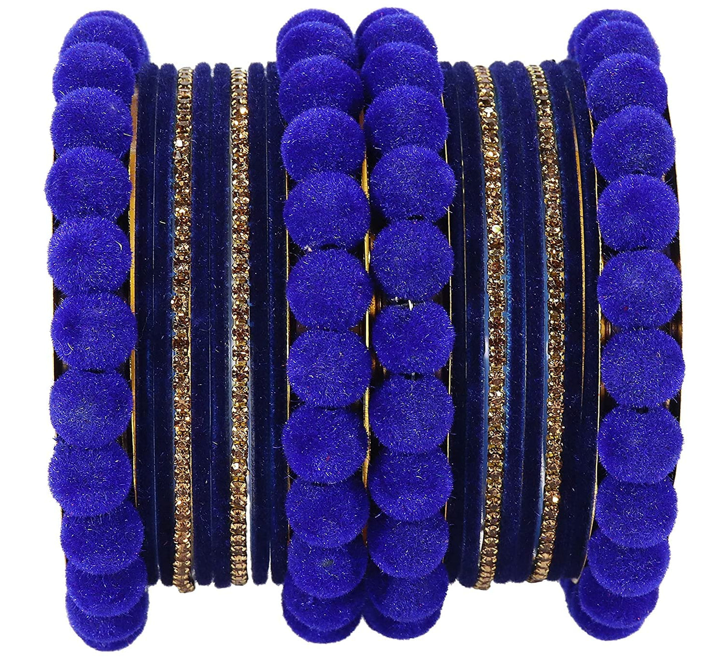 T4 Jewels Metal With Zircon Gemstone Studded Glossy Finished Traditional Bangle set T4 Jewels