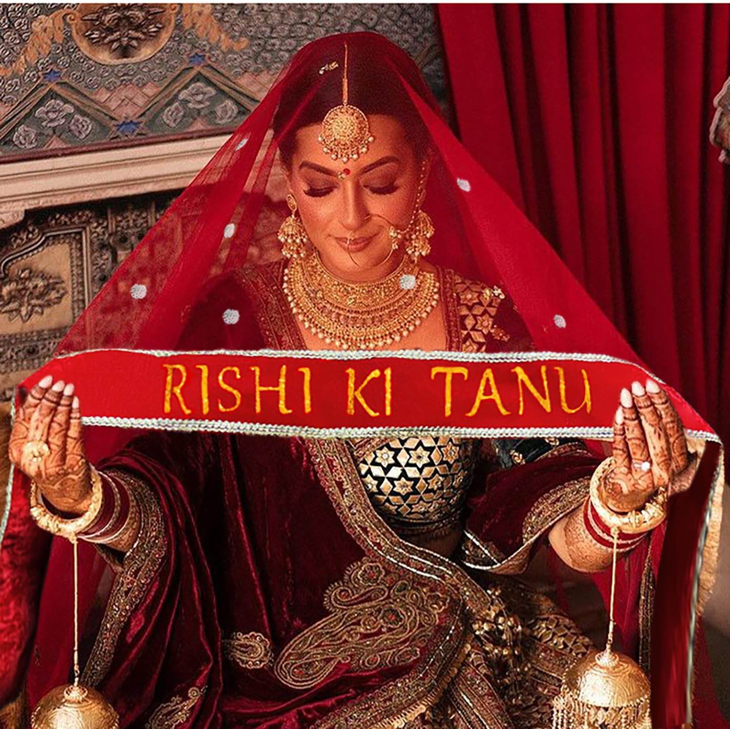 Customized Name Bridal Net Dupatta, Chunni for Wedding Day, Marriage, Special Occasion - 2.5 Meter COLOUR RED Free size T4 Jewels