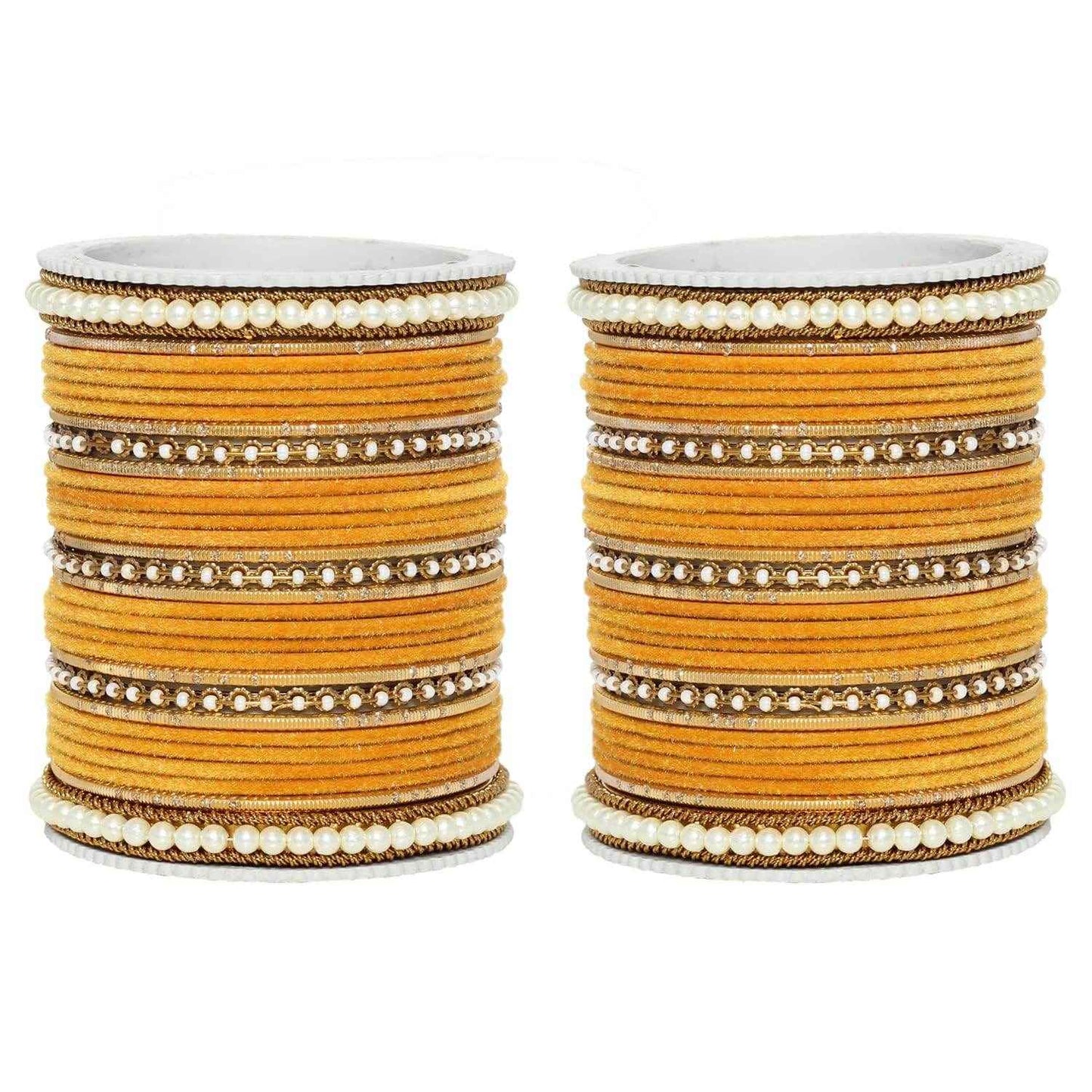 T4 Jewels Glossy Finish Beads Studded Latest Fashion Jewellery Stylish Bangles Set - 104NO