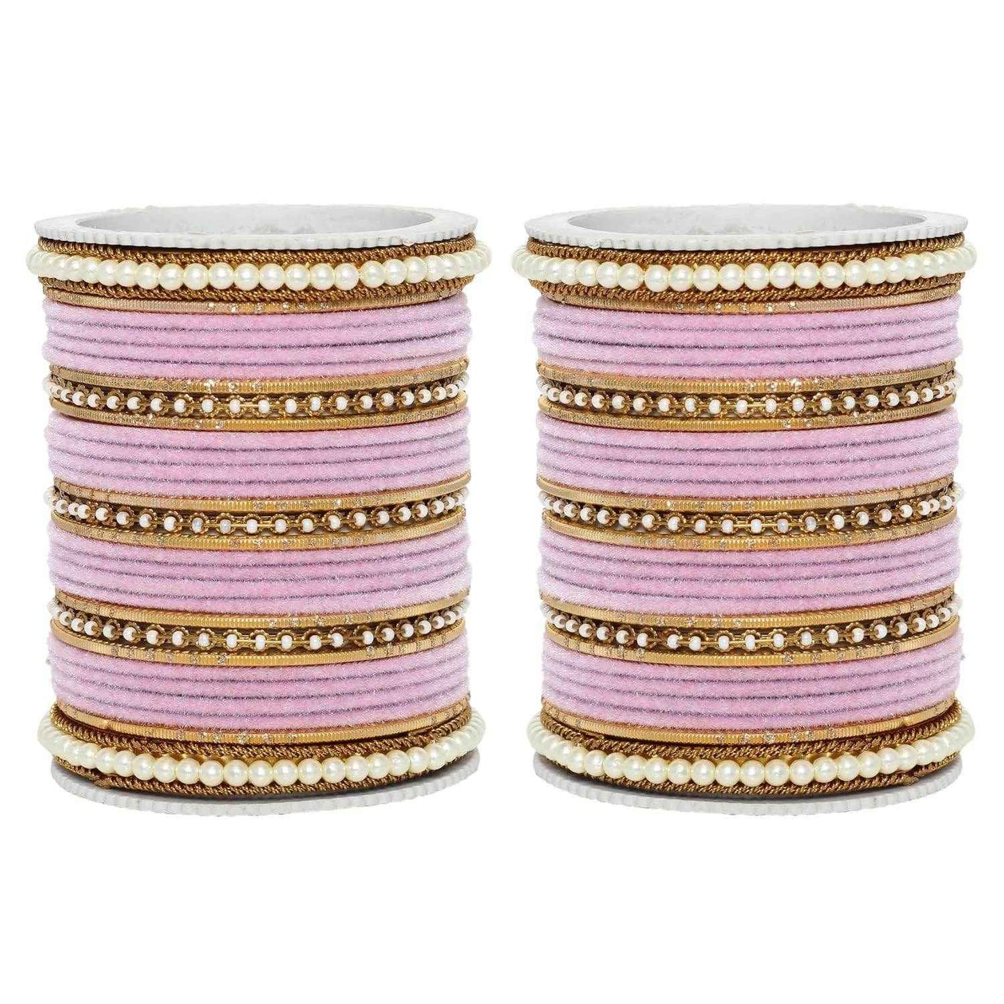 T4 Jewels Glossy Finish Beads Studded Latest Fashion Jewellery Stylish Bangles Set - 104NO