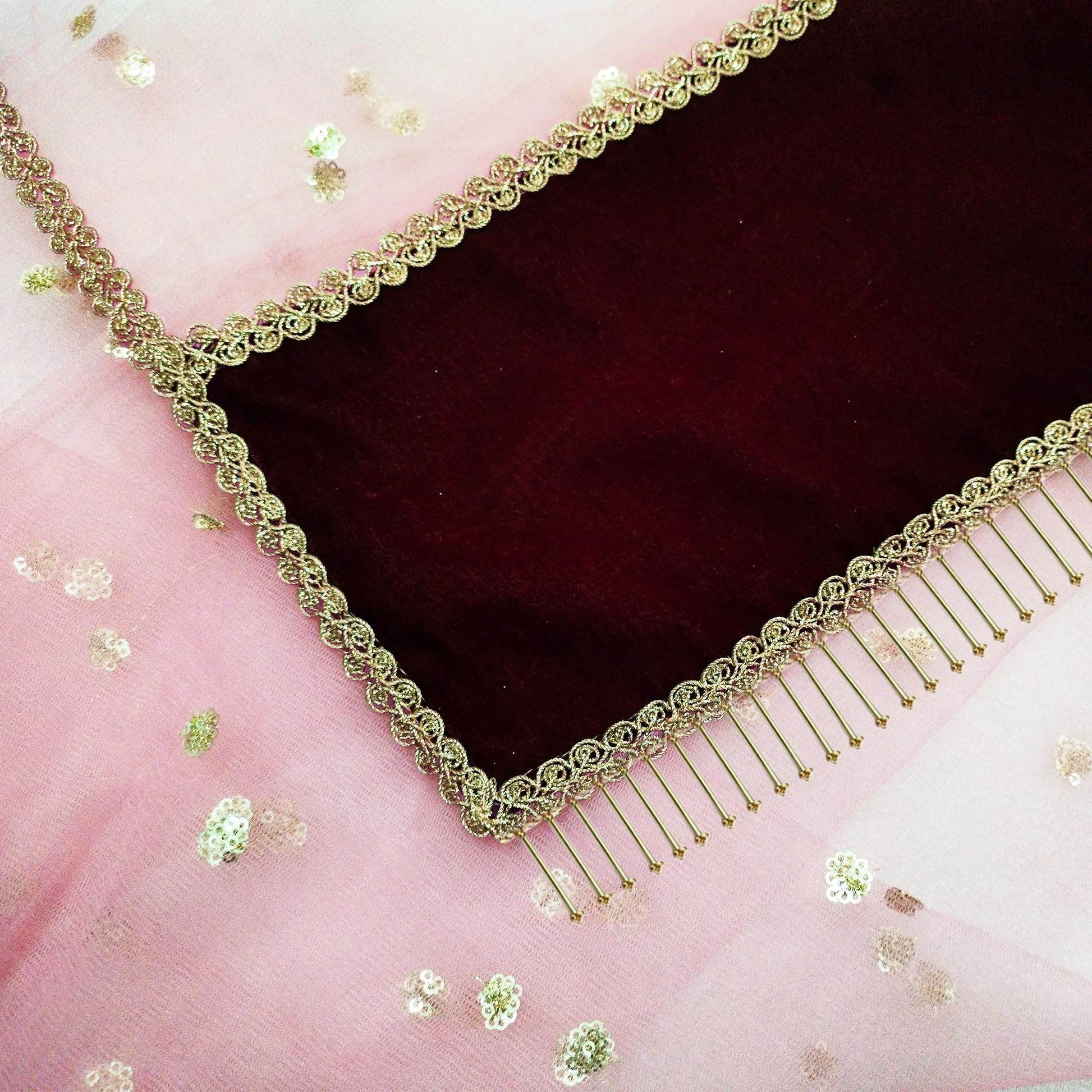 T4 Jewels Indian Women Designer Embroidered Net Dupatta for Bridal Name Entry Dupatta | Dulhan Chunari | Traditional Outfits - 2.25Meter (Pack of 1) (Dupatta only) T4 Jewels