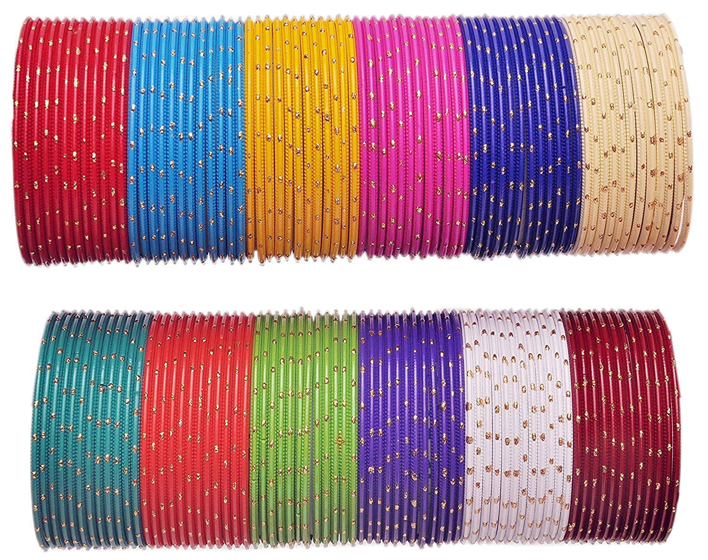 T4 Jewels Stylish Multi colour Metal Bangles set| Fancy Multicolour Bangles for women | Metal Chudi Set For Women | Women's Bangles T4 Jewels
