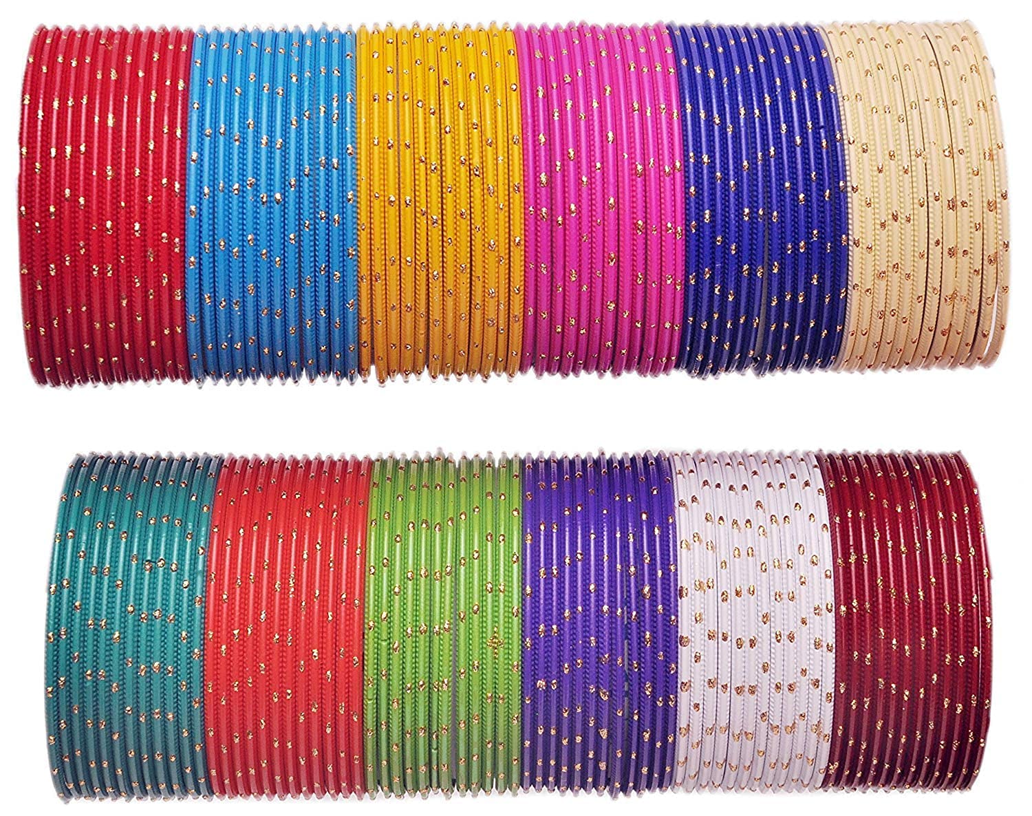 T4 Jewels Stylish Multi colour Metal Bangles set| Fancy Multicolour Bangles for women | Metal Chudi Set For Women | Women's Bangles T4 Jewels