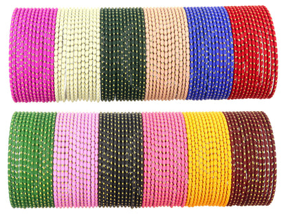 T4 Jewels Stylish Multi colour Metal Bangles set| Fancy Multicolour Bangles for women | Metal Chudi Set For Women | Women's Bangles Multicolour_PP16 T4 Jewels