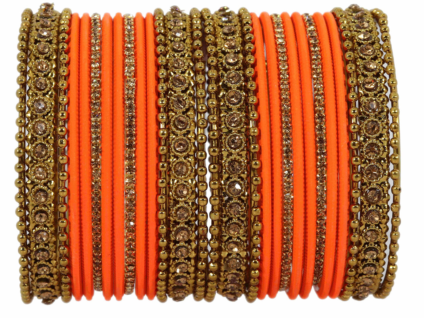 T4 Jewels Metal With Zircon Gemstone Studded Glossy Finished Traditional Bangle set T4 Jewels