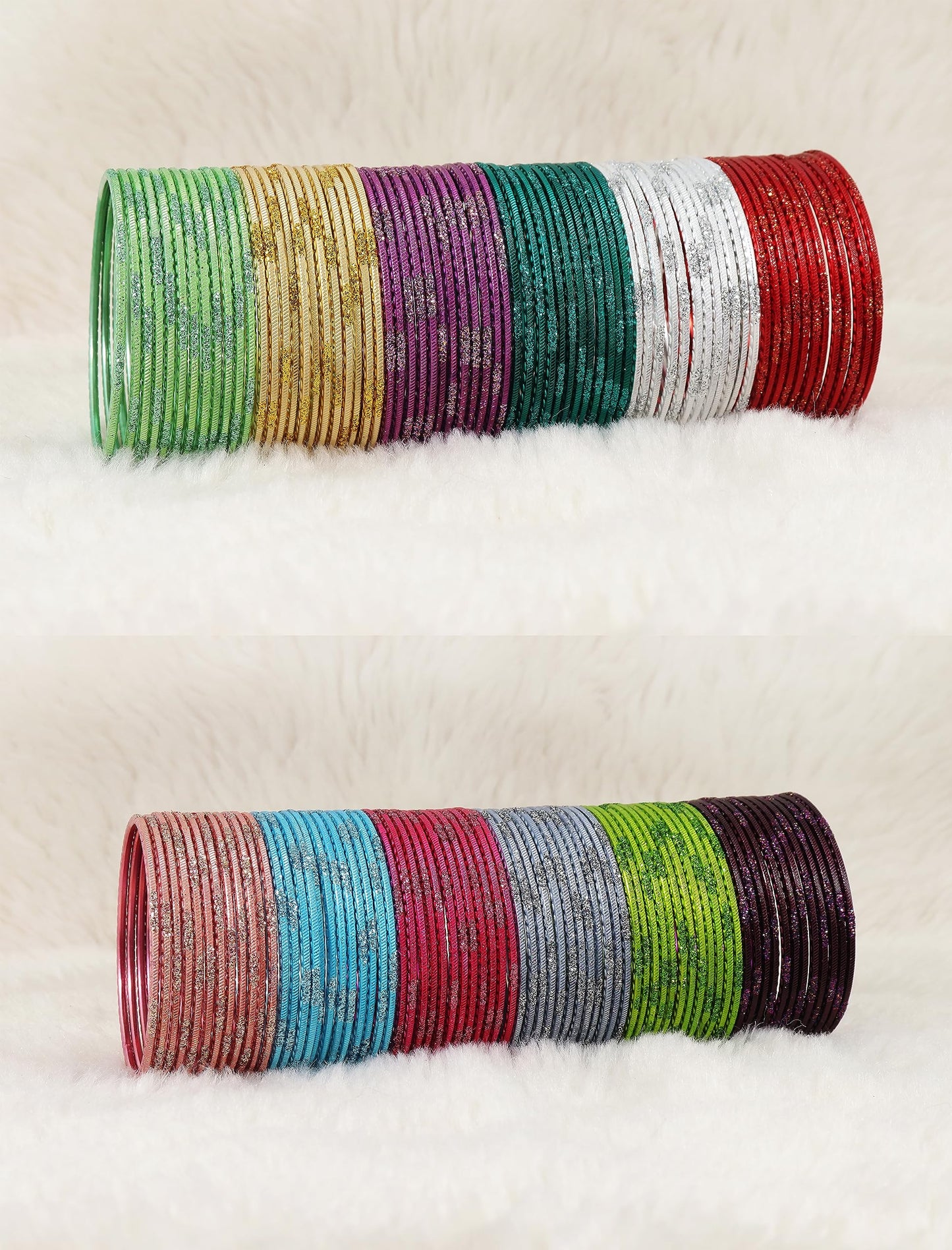 T4 Jewels Stylish Multi colour Metal Bangles set| Fancy Multicolour Bangles for women | Metal Chudi Set For Women | Women's Bangles T4 Jewels