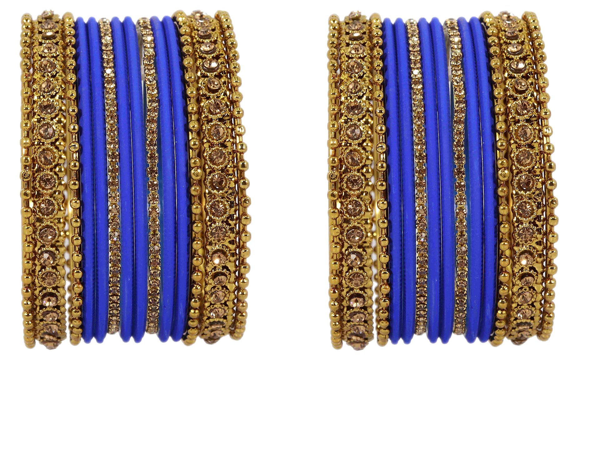 T4 Jewels Metal With Zircon Gemstone Studded Glossy Finished Traditional Bangle set T4 Jewels