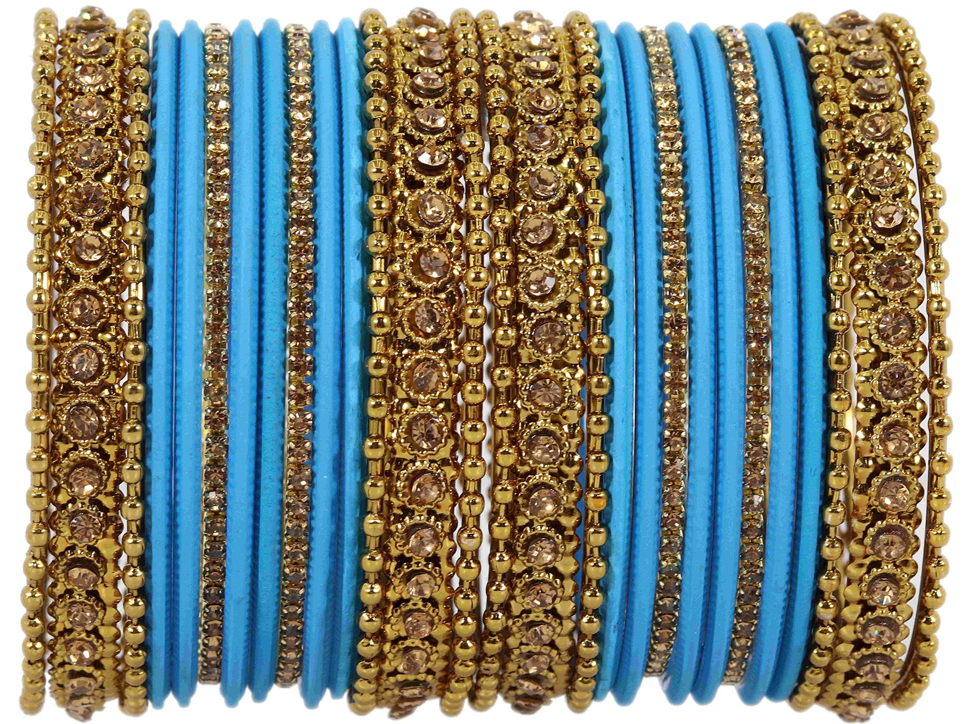 T4 Jewels Metal With Zircon Gemstone Studded Glossy Finished Traditional Bangle set T4 Jewels