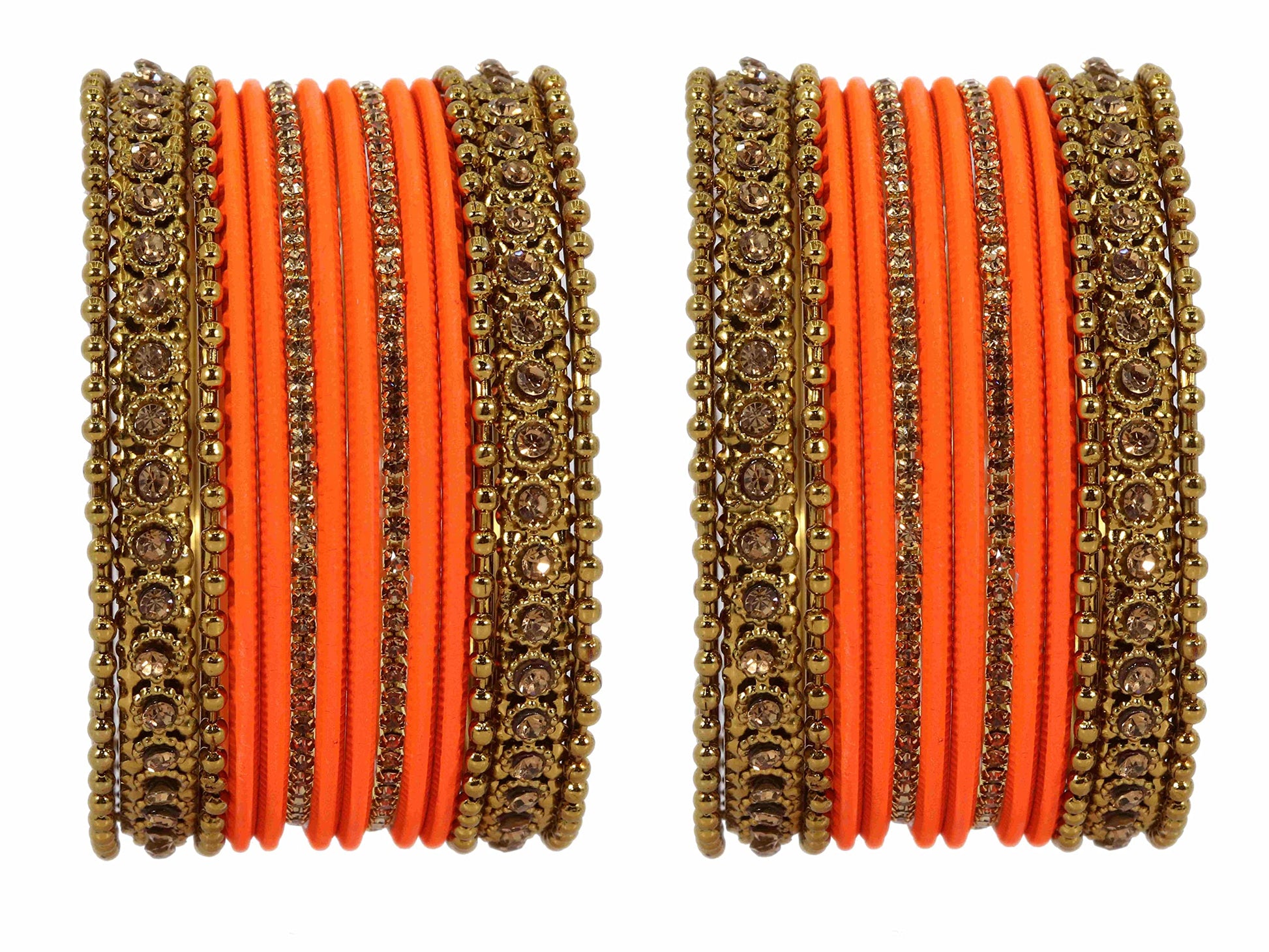 T4 Jewels Metal With Zircon Gemstone Studded Glossy Finished Traditional Bangle set T4 Jewels