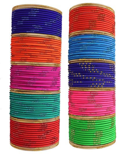 T4 Jewels Stylish Multi colour Metal Bangles set| Fancy Multicolour Bangles for women | Metal Chudi Set For Women | Women's Bangles T4 Jewels