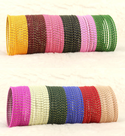 T4 Jewels Stylish Multi colour Metal Bangles set| Fancy Multicolour Bangles for women | Metal Chudi Set For Women | Women's Bangles T4 Jewels