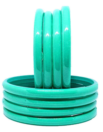 T4 Jewels (Large Size) Many Colors Glass Kada Bangles (Pack Of 8)-RSHN