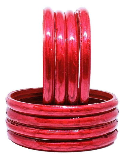 T4 Jewels (Large Size) Many Colors Glass Kada Bangles (Pack Of 8)-RSHN