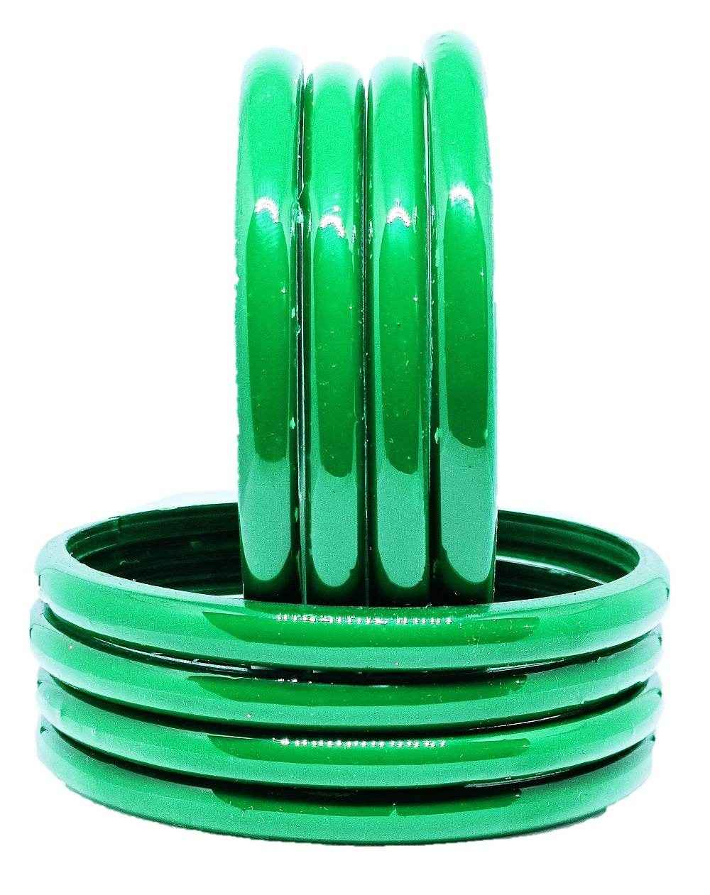 T4 Jewels (Large Size) Many Colors Glass Kada Bangles (Pack Of 8)-RSHN