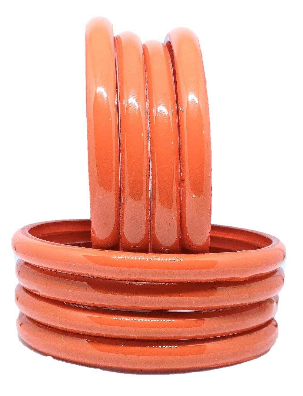 T4 Jewels (Large Size) Many Colors Glass Kada Bangles (Pack Of 8)-RSHN