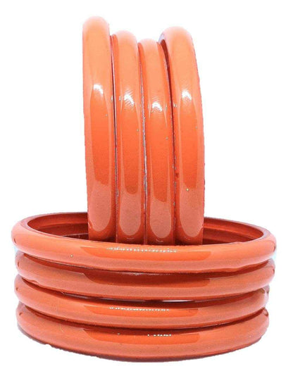 T4 Jewels (Large Size) Many Colors Glass Kada Bangles (Pack Of 8)-RSHN