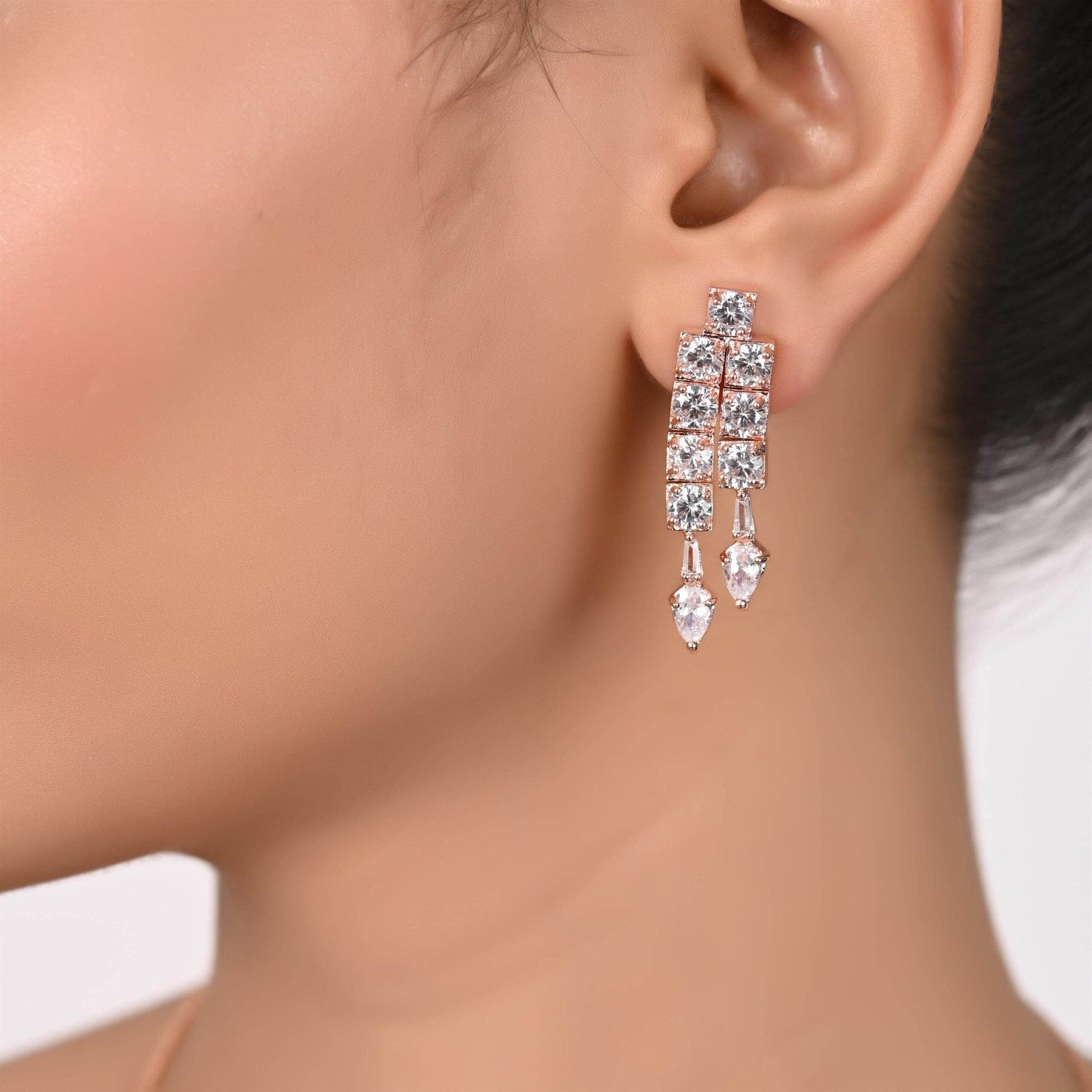 Delicate Handmade CZ Necklace Set - A Touch of Glamour - T4 Jewels
