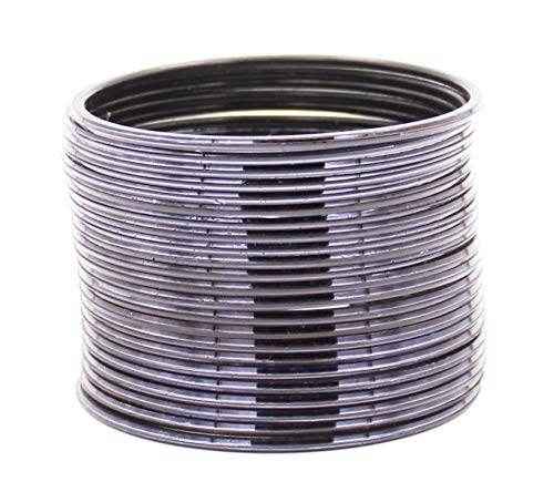 T4 Jewels Many Colors Glossy Metal Bangles (Pack Of 24).