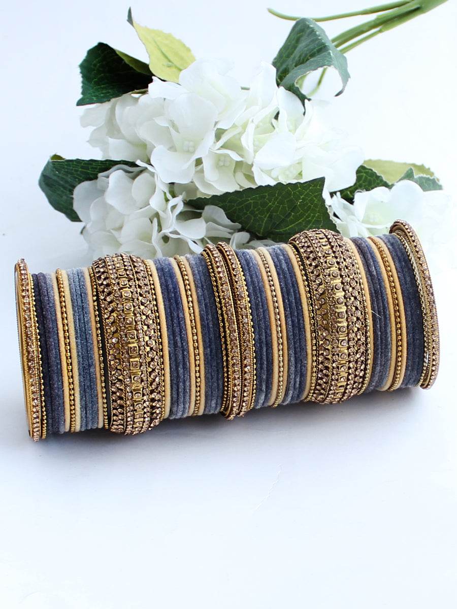 Maryam Bangle Set 2.1O Grey T4 Jewels