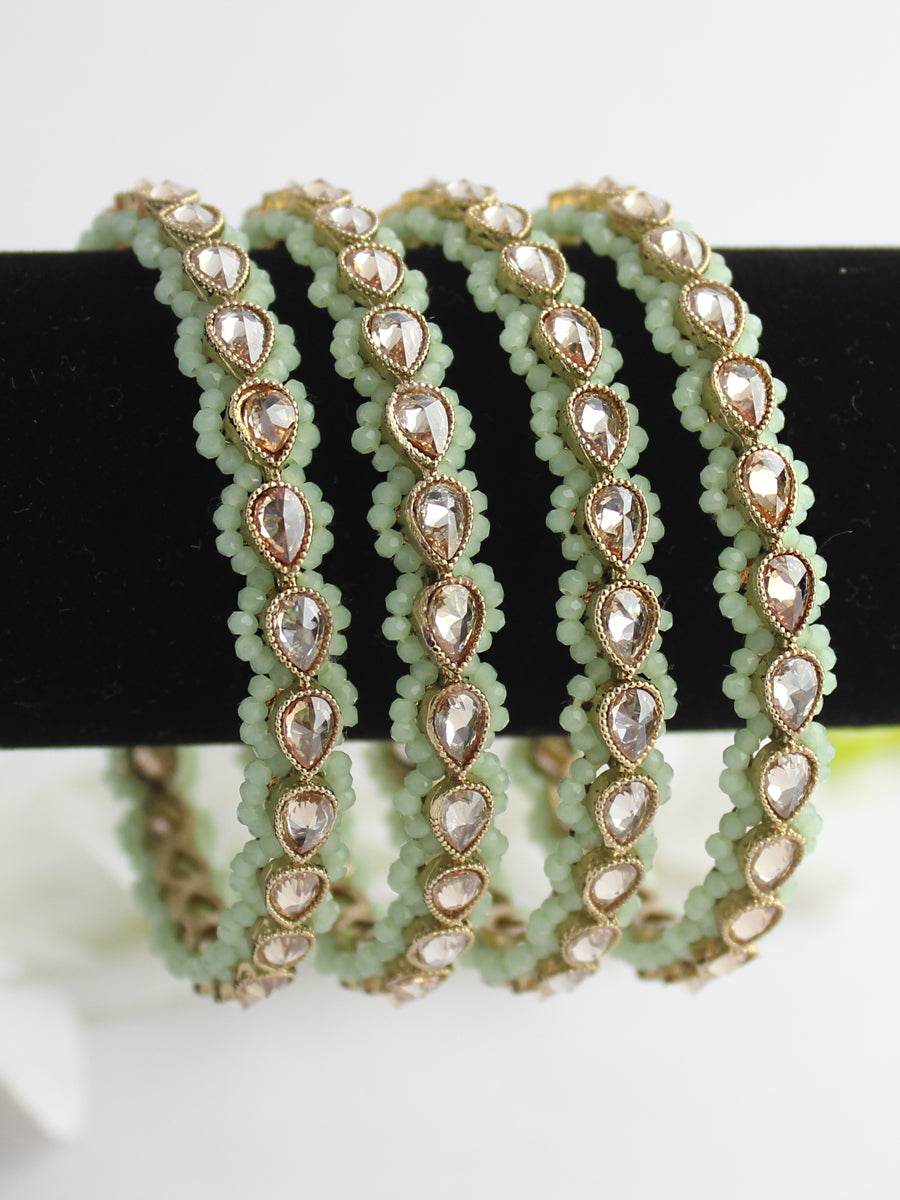 Sukriti Bangle Set Mint Green 2.6 T4 Jewels