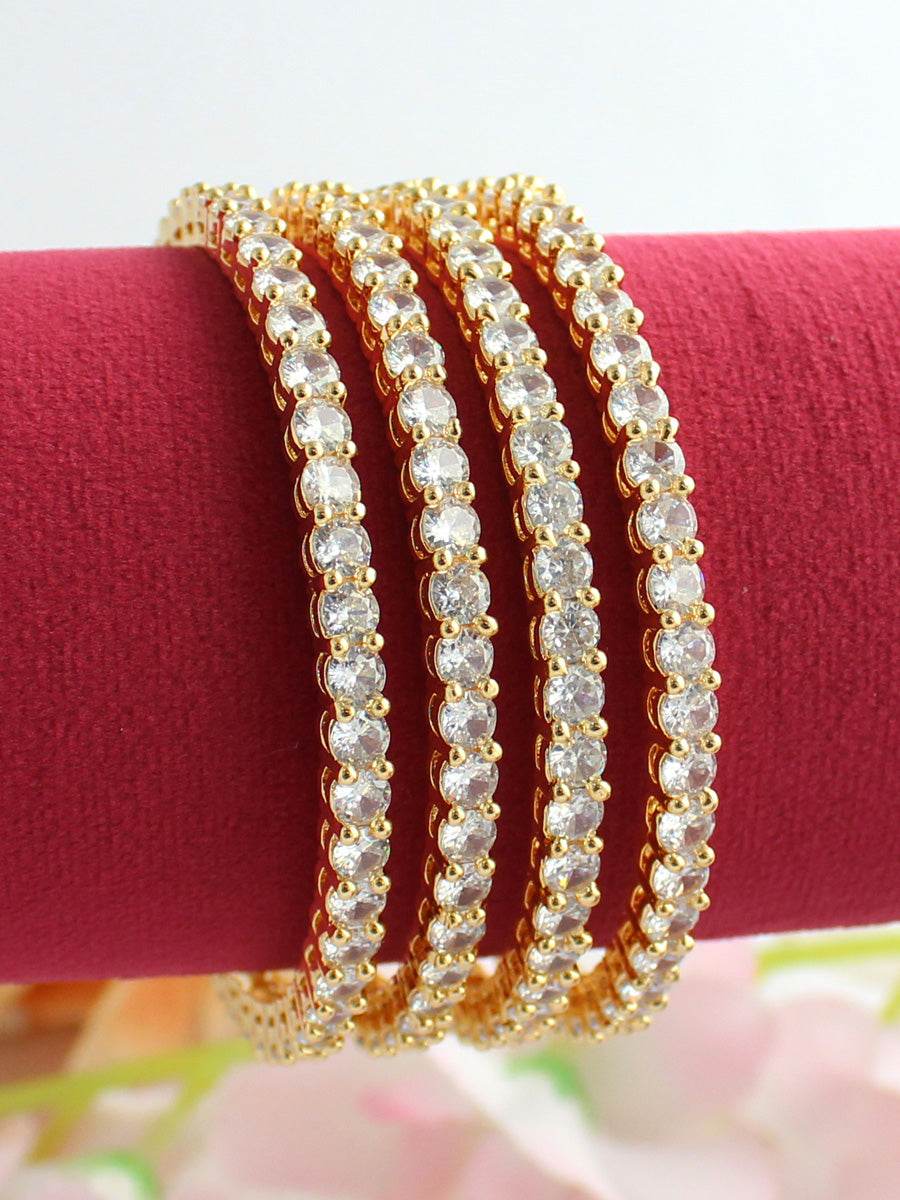 Rashmi Polki Bangles Golden T4 Jewels