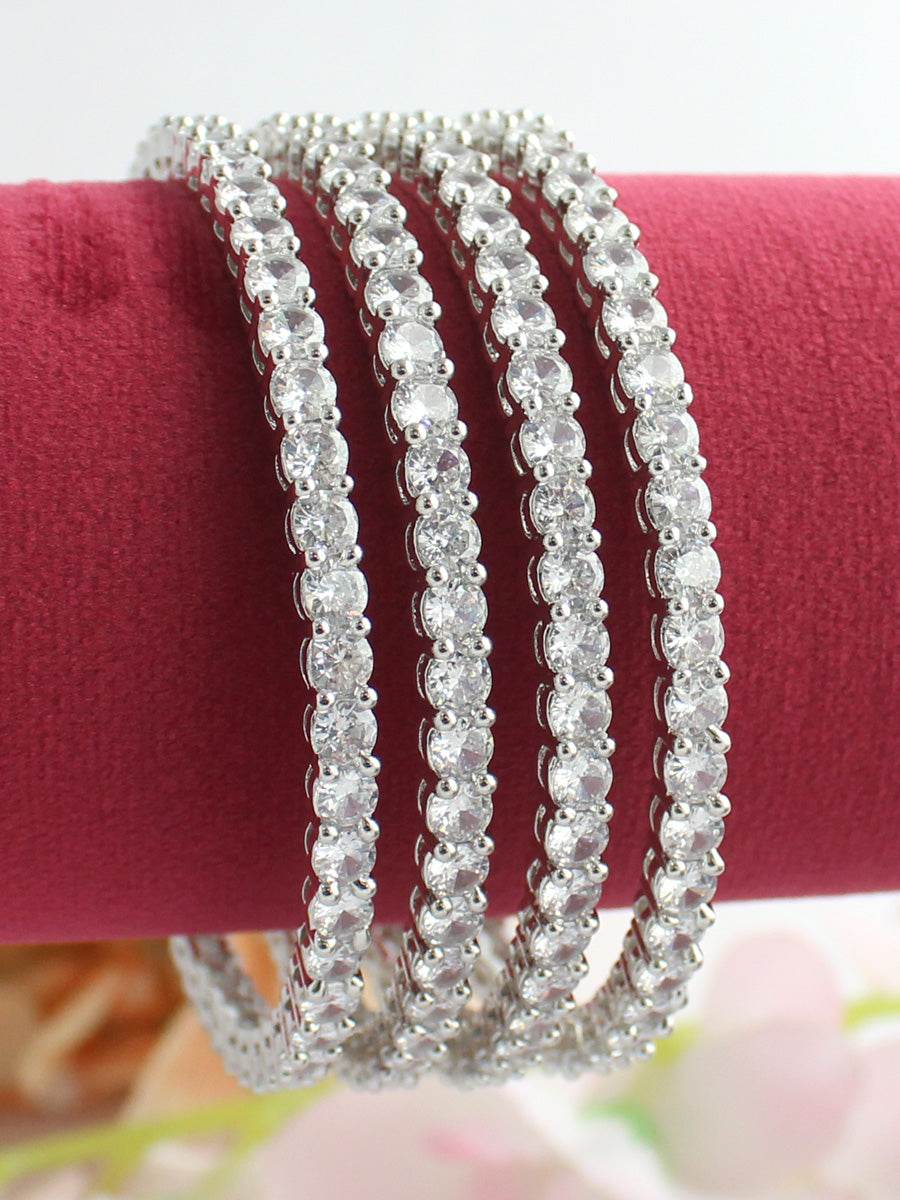 Rashmi Polki Bangles Silver T4 Jewels
