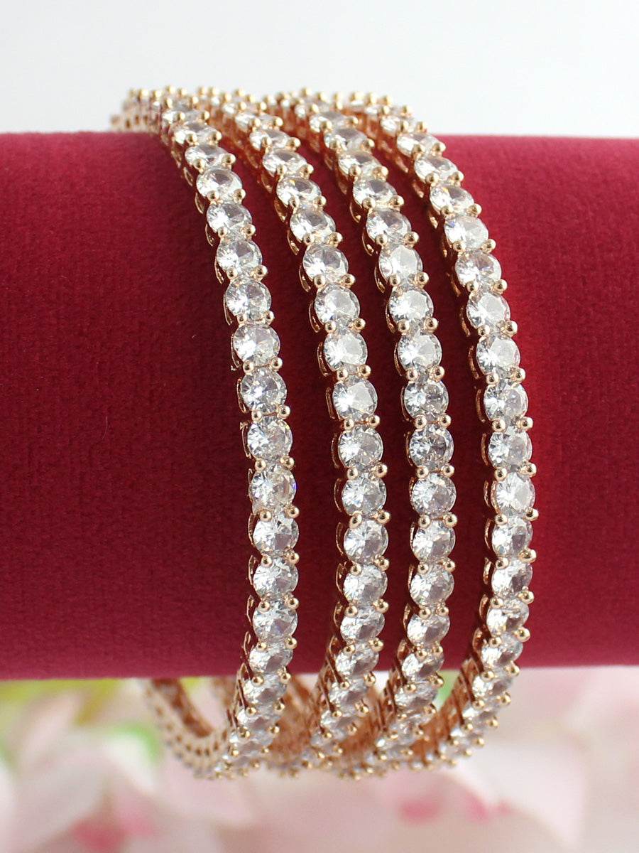 Rashmi Polki Bangles Rose Gold T4 Jewels