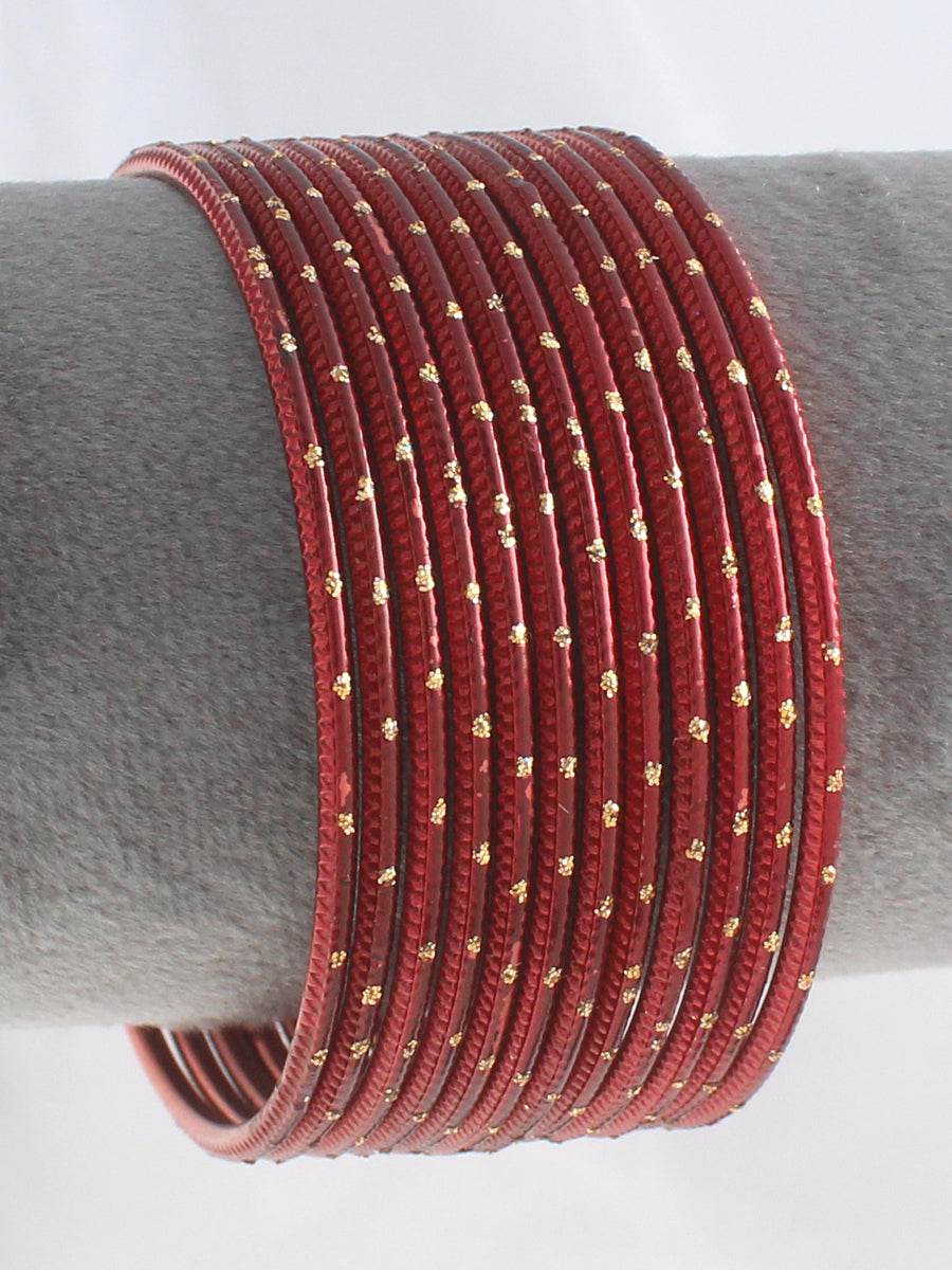 Bani Bangle Set Maroon T4 Jewels