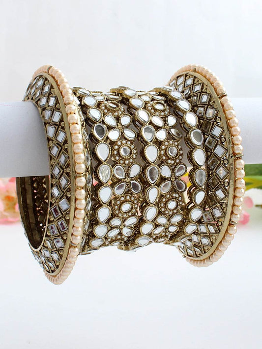 Kareena Bangle Stack Antique Gold T4 Jewels