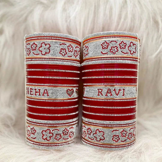 Punjabi Suhag Chura with Name in Best Design 2.8 T4 Jewels