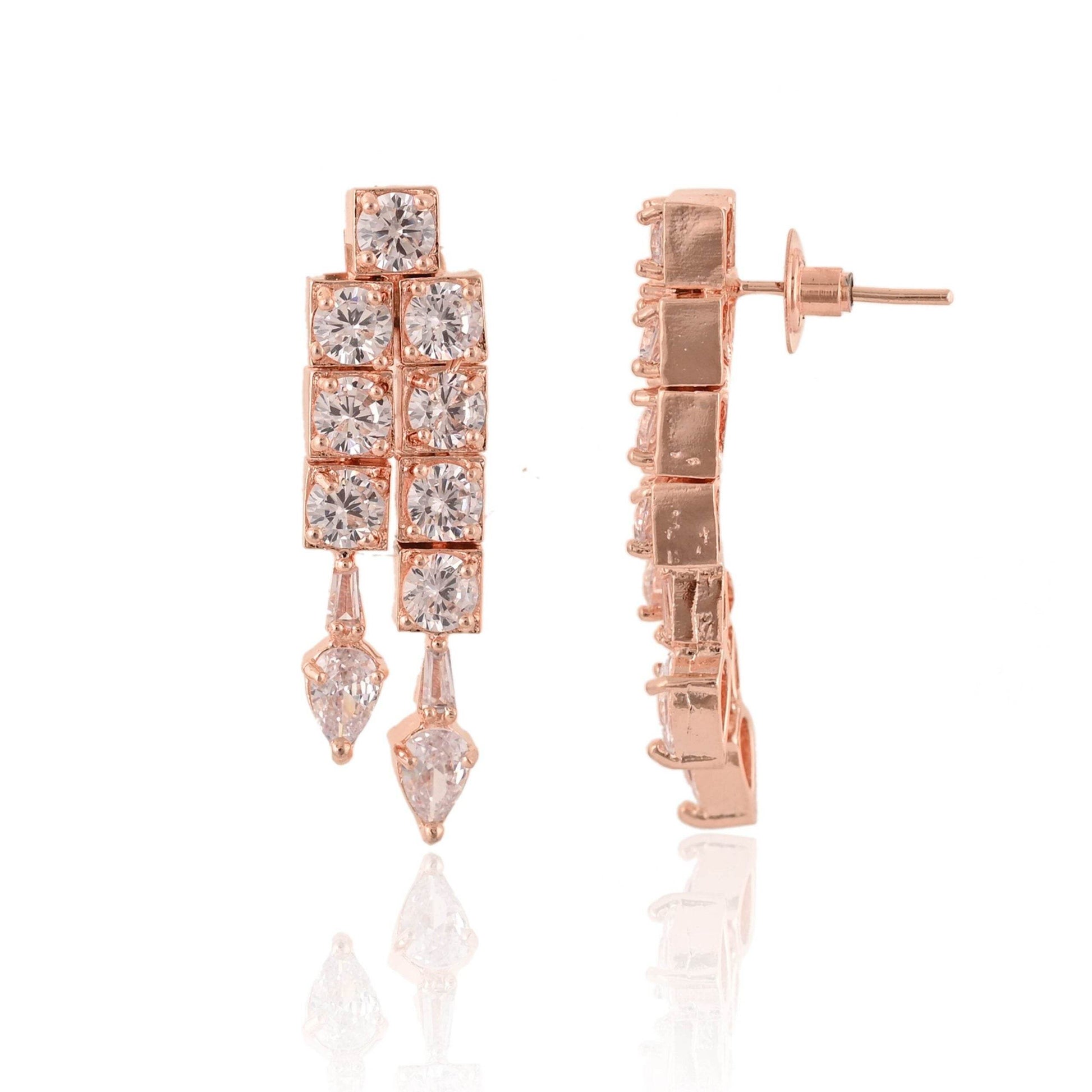 Delicate Handmade CZ Necklace Set - A Touch of Glamour - T4 Jewels