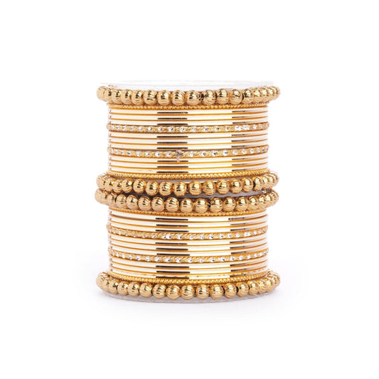 Traditional Indian Bangle Set with Antique Kadas designed for Women Golden T4 Jewels