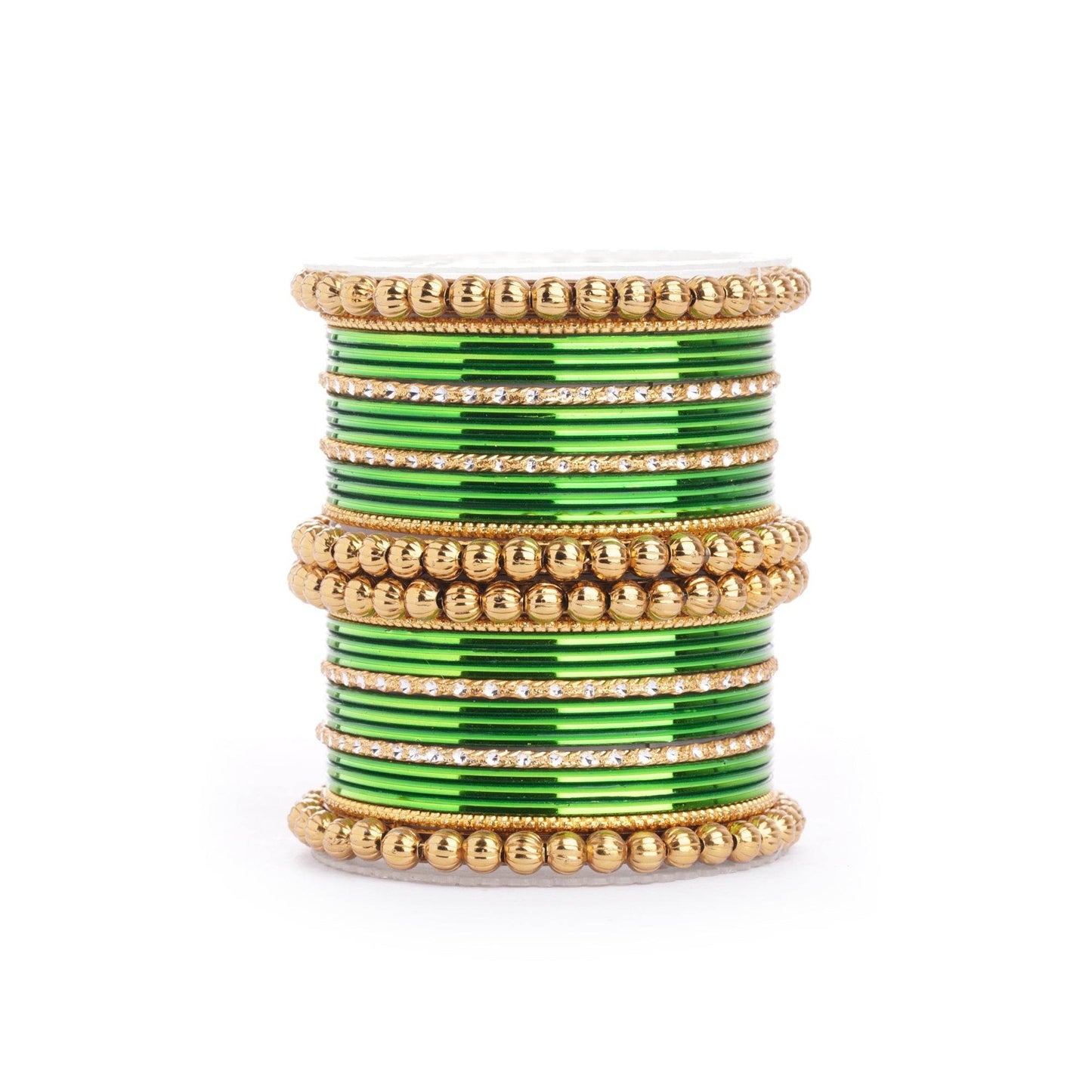 Traditional Indian Bangle Set with Antique Kadas designed for Women Green T4 Jewels