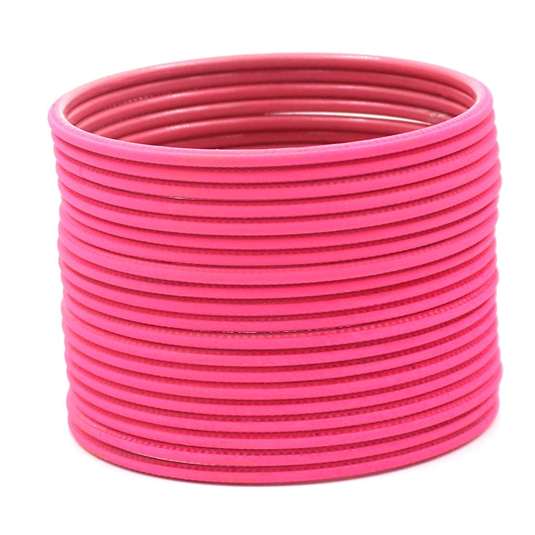 Set of 24 Matte Textured Bangles by T4 Jewels Gajri T4 Jewels