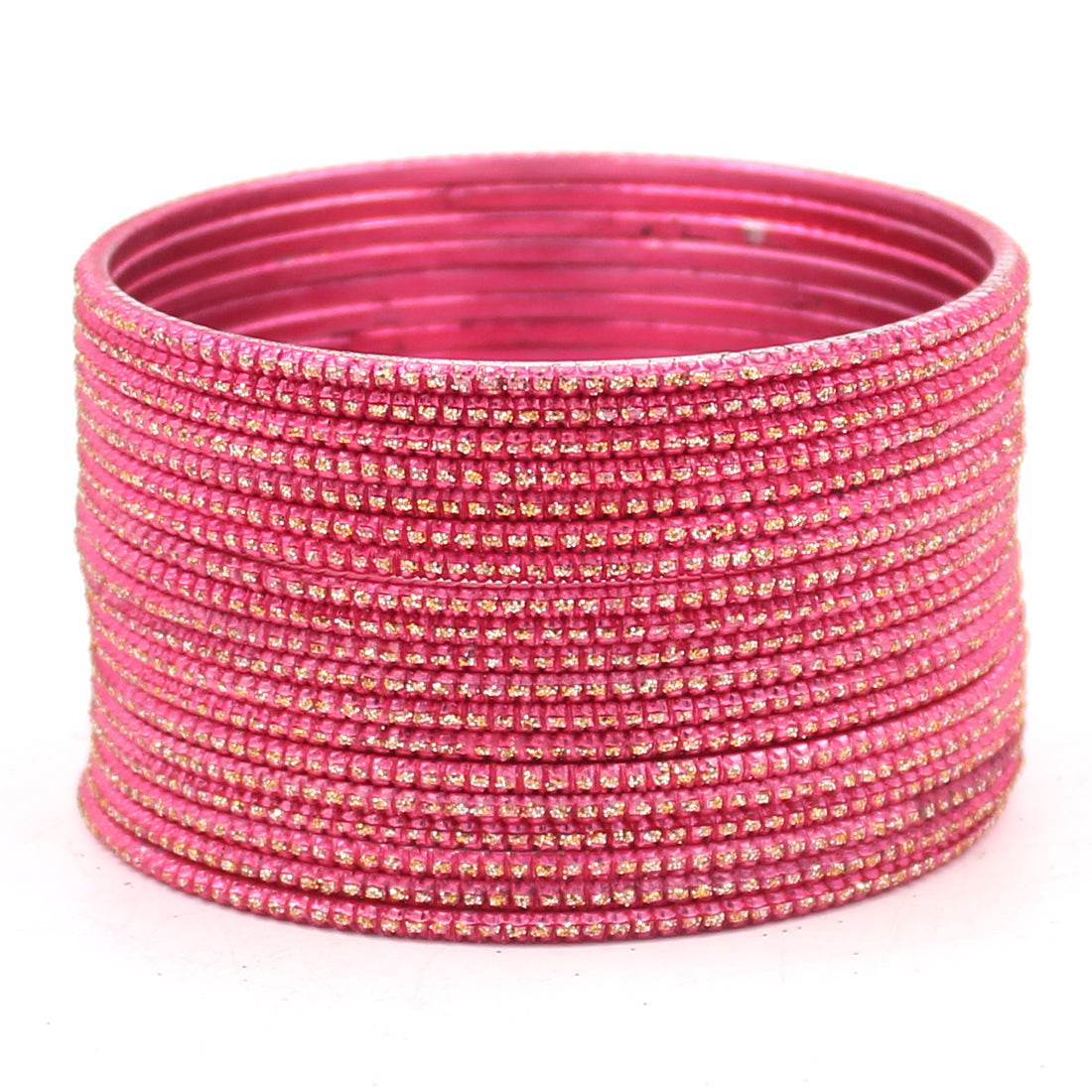 Set of 24 Glitter Bangles by T4 Jewels Gajri T4 Jewels