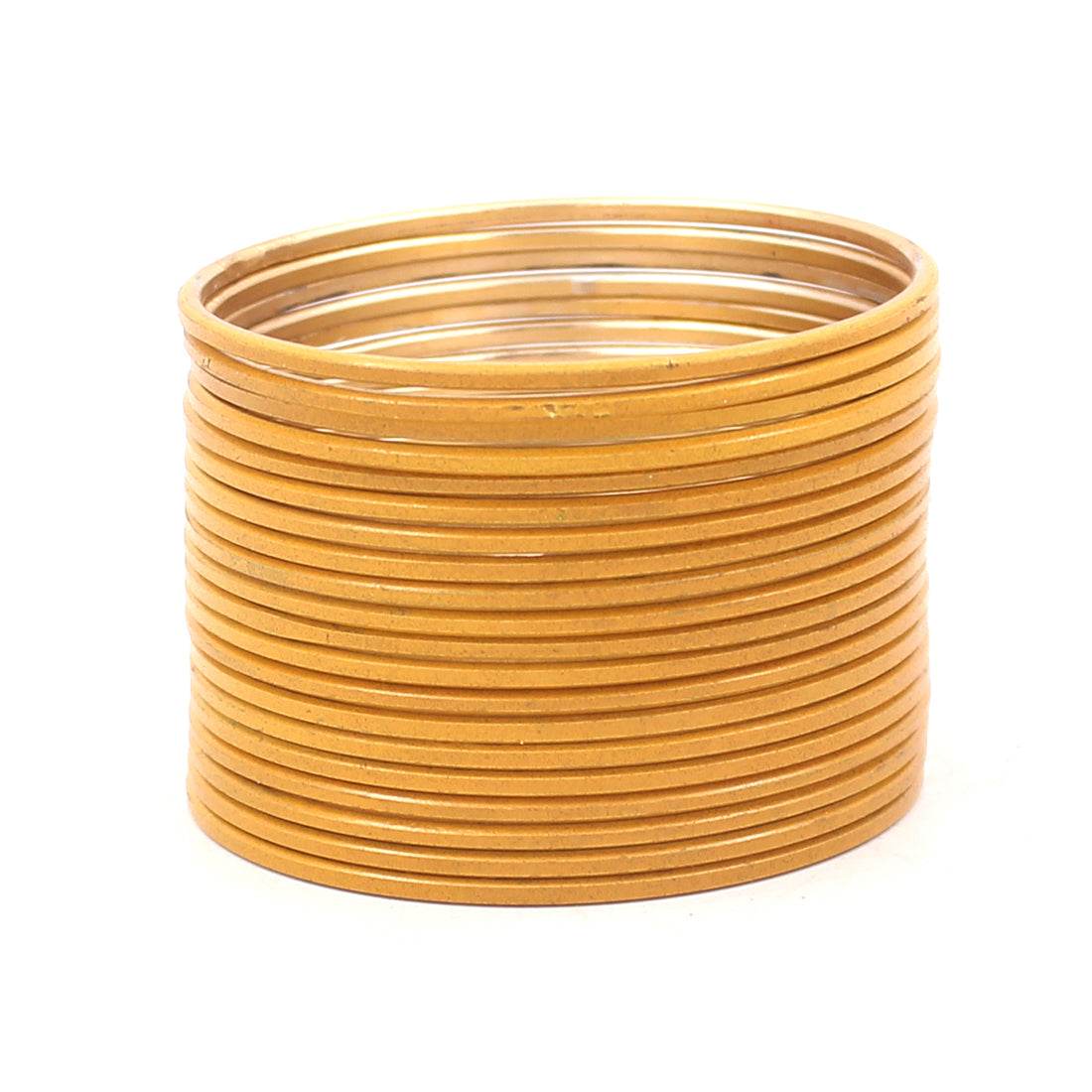 Set of 24 Solid Coloured Plain Metal Bangles by T4 Jewels - T4 Jewels